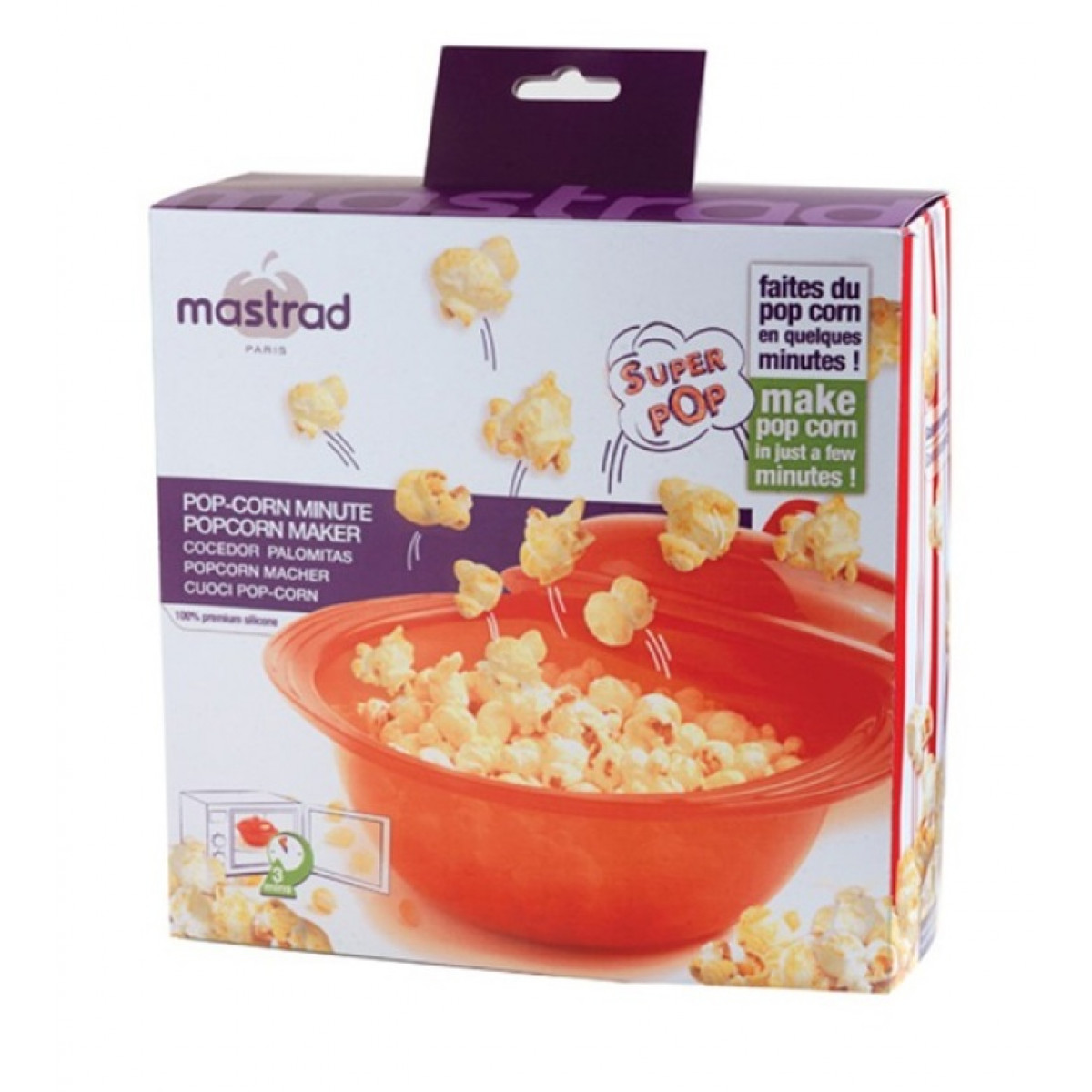 Popcorn maker in silicone per microonde Mastrad F70310